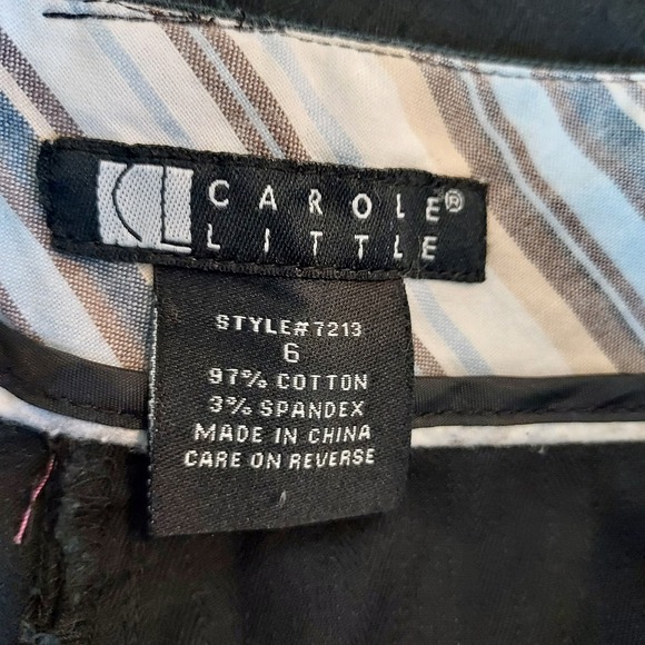 🔴3/$20 Carole Little Black Bermuda Shorts Size 6 - Picture 9 of 9